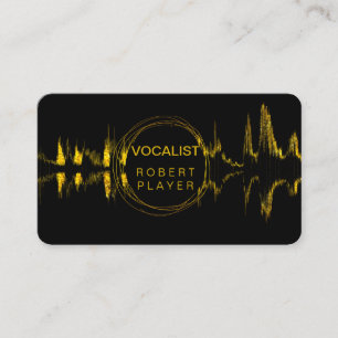 Carte De Visite Chanteur vocaliste DJ Music Enseignant Microphone 