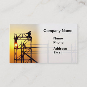 Carte De Visite Chantier de construction avec des travailleurs au