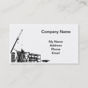 Carte De Visite Chantier de construction avec la grue