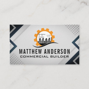 Carte De Visite Chantier de construction Bâtisseur Ingénieur