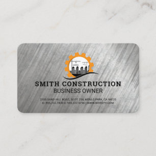 Carte De Visite Chantier de construction   Entrepreneur général