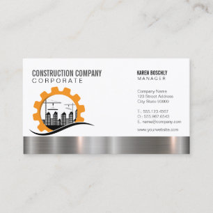 Carte De Visite Chantier de construction Entreprise générale de