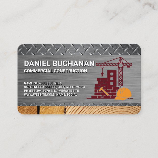 Carte De Visite Chantier de construction | Matériau de constructio (Devant)