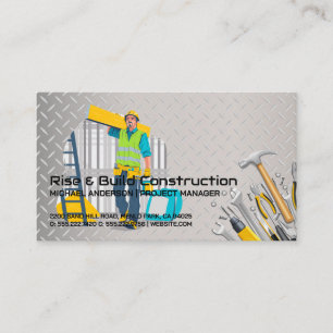 Carte De Visite Chantier de construction Ouvrier du bâtiment