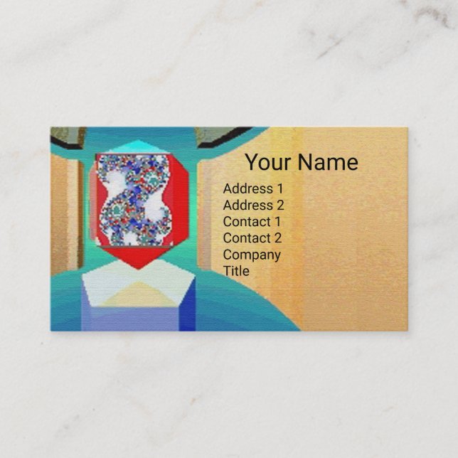 Carte De Visite CHAOS ET ORDER TEMPLE Surreal Fractal Art (Devant)