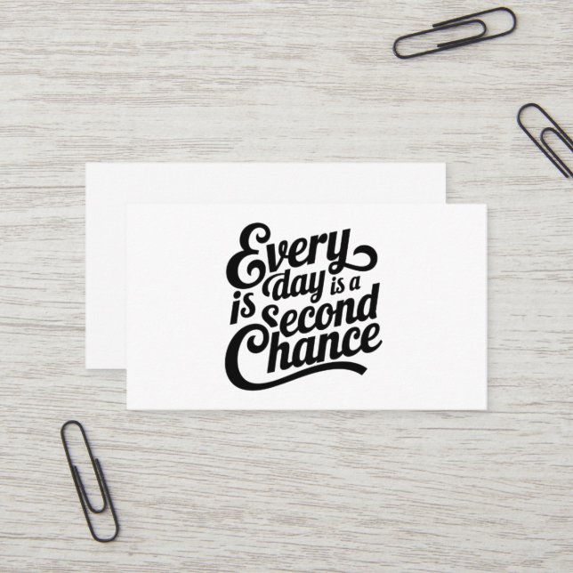 Carte De Visite Chaque jour est une chance (Devant/Arrière en situation)