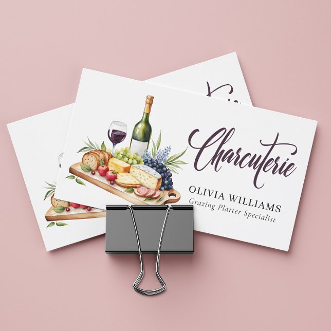 Carte De Visite Charcuterie Pâturage Aquarelle Moderne (Créateur téléchargé)