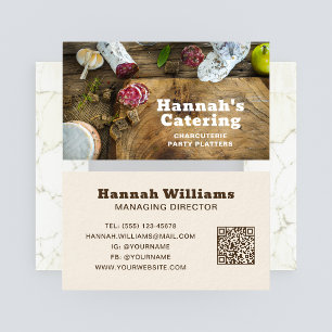 Carte De Visite Charcuterie Rustique Catering Photo Bois