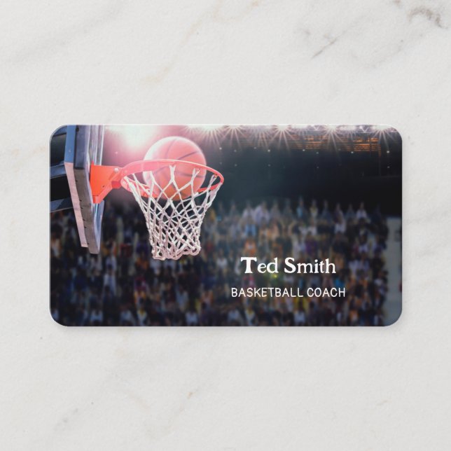 Carte De Visite Chargé de basket-ball (Devant)