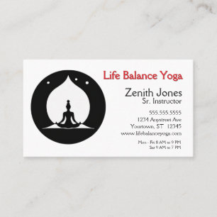 Carte De Visite Chargeur Lotus Position et Flame Yoga