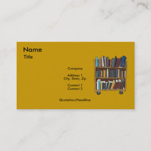 Carte De Visite Chariot de bibliothèque