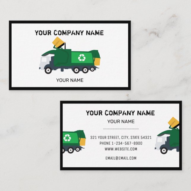 Carte De Visite Chariot de construction (Devant / Derrière)