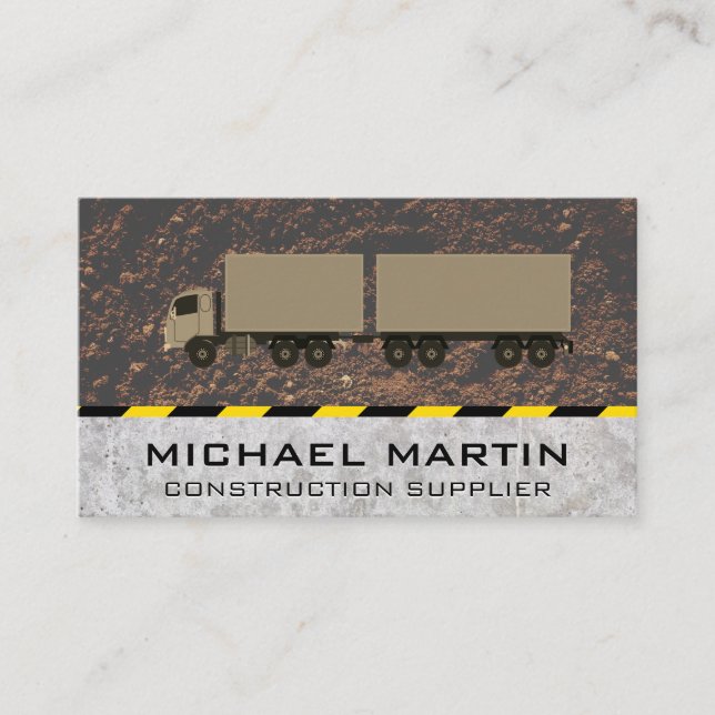 Carte De Visite Chariot semi-chantier | Béton droit (Devant)