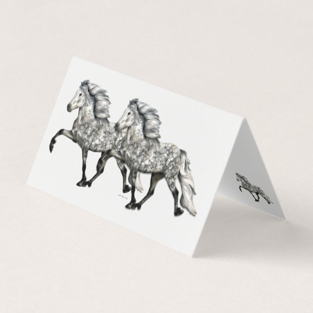 Carte De Visite Charismatique ~ Cheval islandais (Devant)