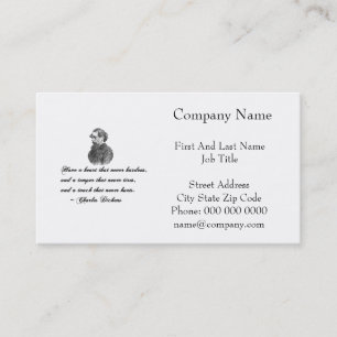 Carte De Visite Charles Dickens notre citation d'ami commun