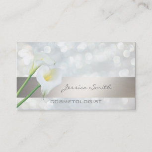 Carte De Visite Charmant chic chic lux lumineux bokeh calla lily