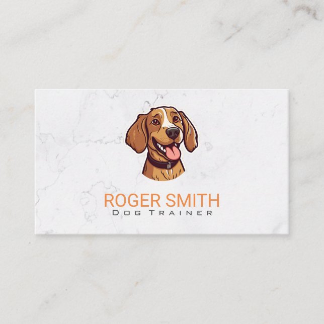 Carte De Visite Charmant chien Brown (Devant)