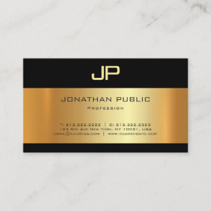 Carte De Visite Charmant or Lumière Ombre moderne élégant luxe élé