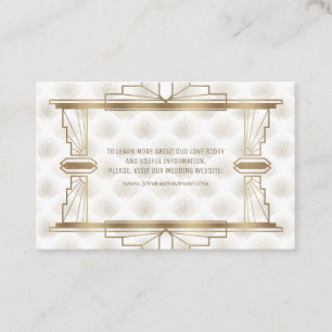 Carte De Visite Charming Gold Great Gatsby Art Déco 1920s Website