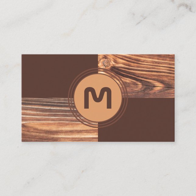 Carte De Visite Charpentier de style 100% naturel bio en bois (Devant)