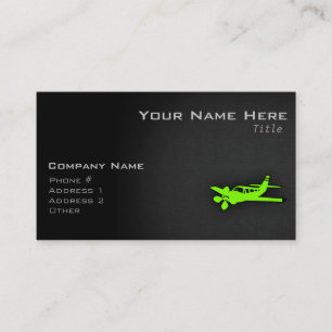 Carte De Visite Chartreuse, Neon Green Plane