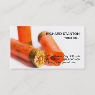 Carte De Visite Chasse en plastique cartriges