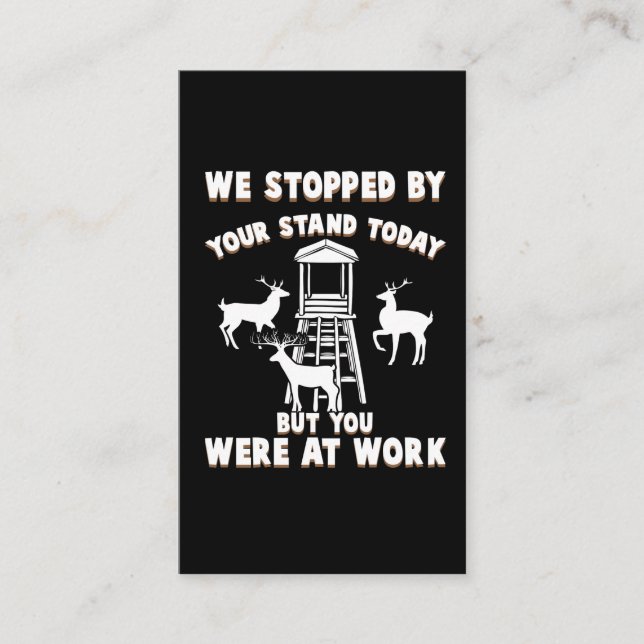 Carte De Visite Chasseur de cerfs funeste (Devant)