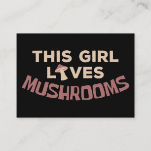 Carte De Visite Chasseur De Champignons Cette Fille Aime Les Champ