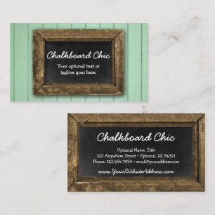 Carte De Visite Châssis en bois rustique Chalet Chic Mint