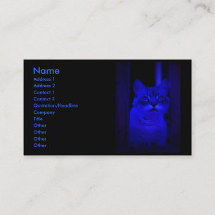 Carte De Visite Chat bleu