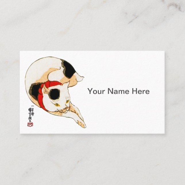 Carte De Visite Chat Bobtail japonais personnalisable (Devant)