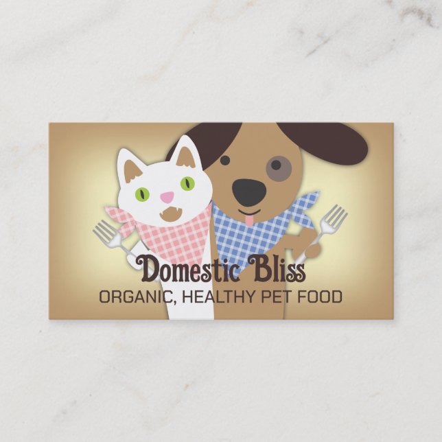 Carte De Visite chat chien fait maison nourriture pour animaux de  (Devant)