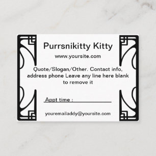 Carte De Visite Chat Cosmique Lune et Étoiles