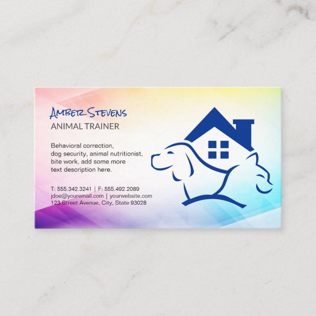 Carte De Visite Chat de chien - Accueil | Services de culture anim (Devant)