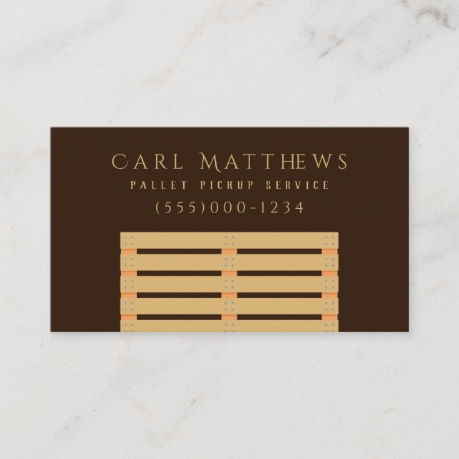 Carte De Visite Chat de palette en bois professionnel (Devant)