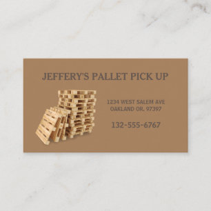 Carte De Visite Chat de palette en bois professionnel Brown