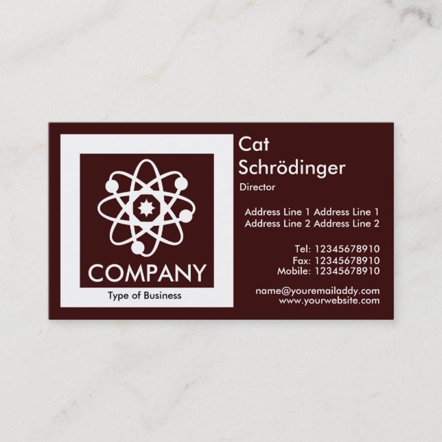 Carte De Visite Chat de Schrödinger - Brown foncé (Devant)