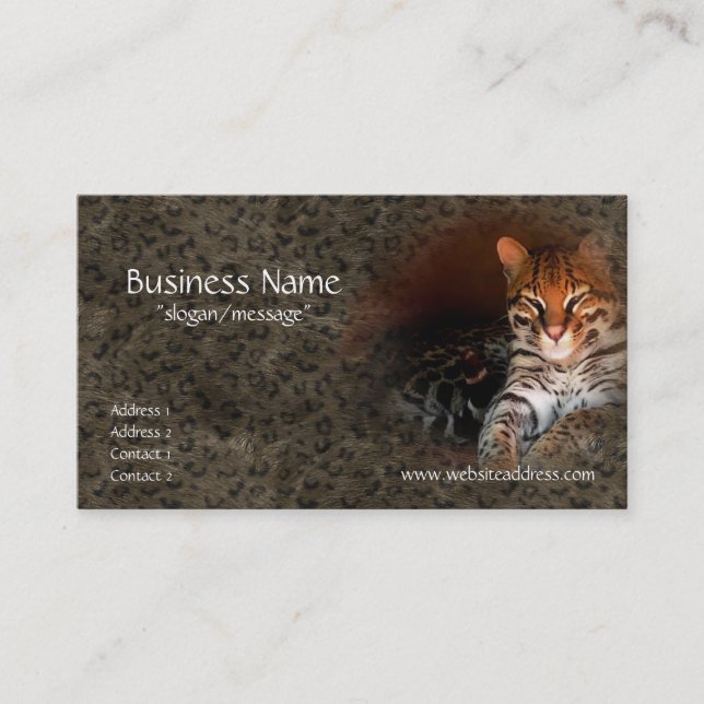 Carte De Visite Chat du Bengale/cartes de visite de Kitty (Devant)