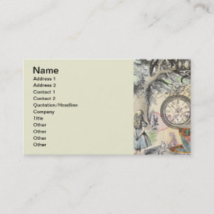 Carte De Visite Chat du Cheshire Alice au Pays des Merveilles Clas