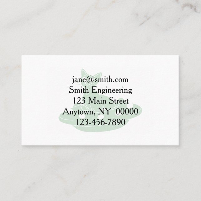 Carte De Visite Chat en Ufo - Choisir la couleur arrière - plan (Devant)