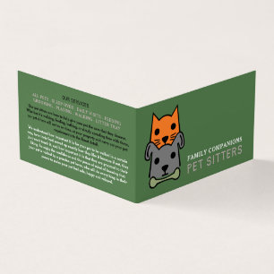 Carte De Visite Chat et chien, Service de salons pour animaux de c