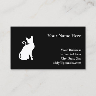 Carte De Visite Chat Maison Blanche