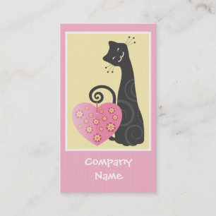 Carte De Visite Chat noir gai