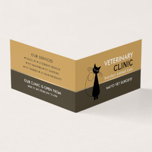 Carte De Visite Chat noir, vétérinaire, détail vétérinaire