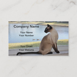 Carte De Visite Chat siamois