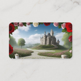 Carte De Visite Château à travers le signet du portail Wonderland