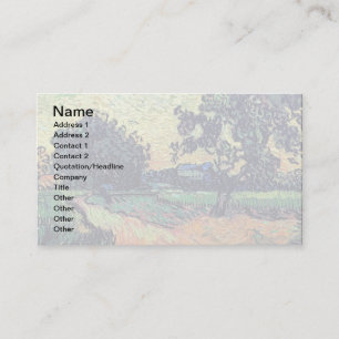 Carte De Visite Château d'Auvers-sur-Oise au coucher du soleil de