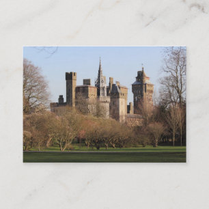 Carte De Visite Château de Cardiff au soleil du début du printemps
