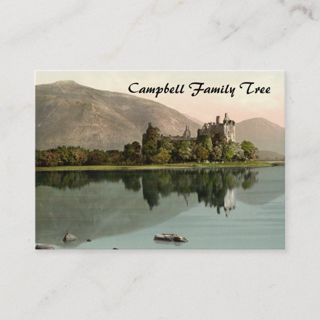 Carte De Visite Château de Kilchurn, Argyll et Bute, Ecosse (Devant)