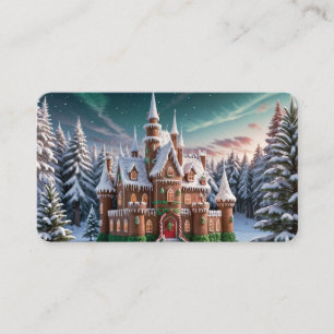 Carte De Visite Château en pain d'épice de la Forêt de Noël Bmark